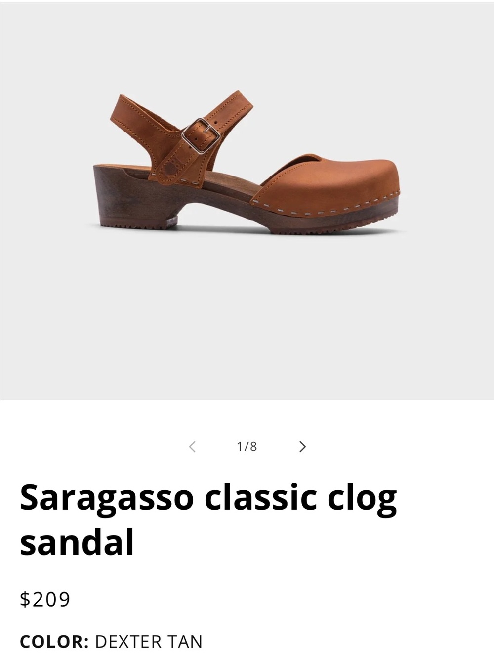 SANDGRENS Saragasso classic clog sandals in DEXTER TAN - Picture 5 of 5